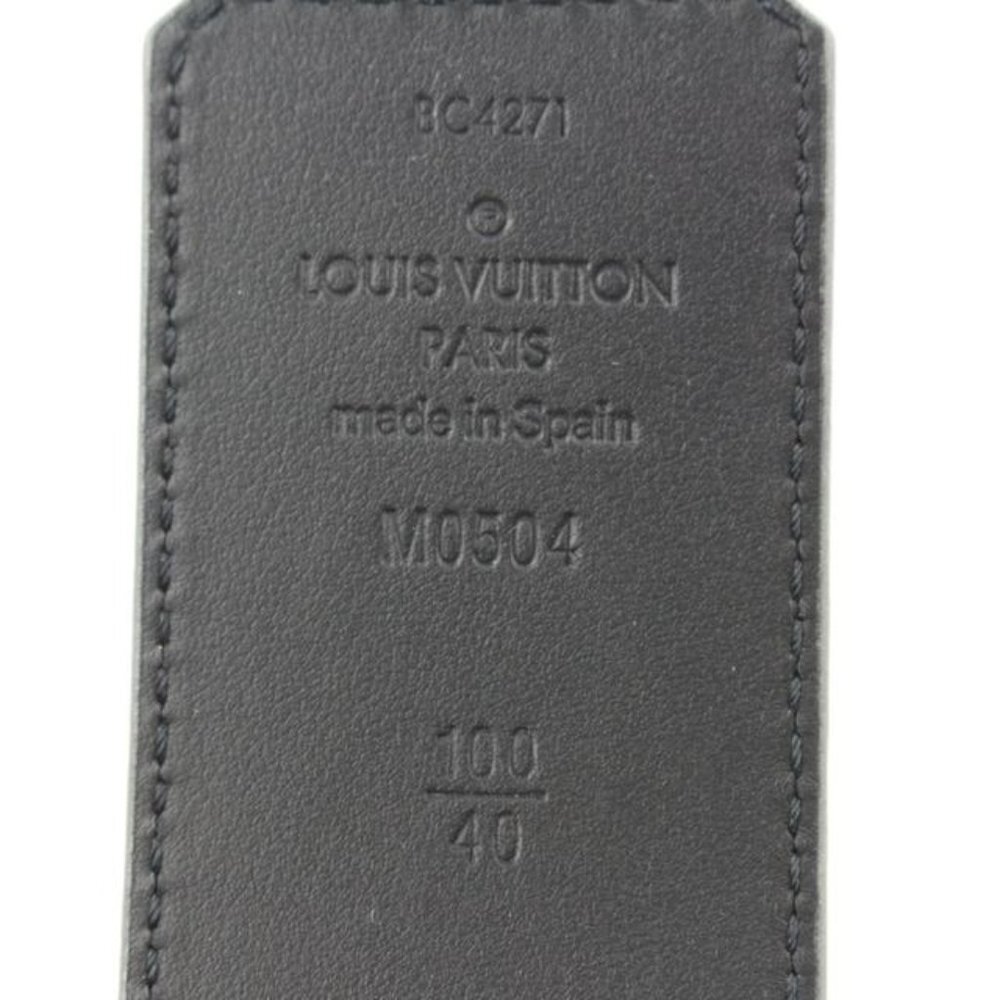 Louis Vuitton Glitter Silver Damier LV Pyramide 40mm Belt 37LV128S - Picture 3 of 12